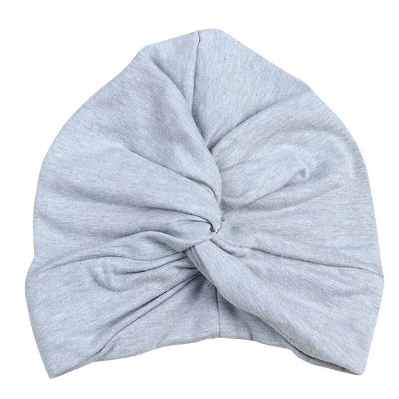 Mũ trùm đầu kiểu khăn turban trơn màu đa dạng cho bé