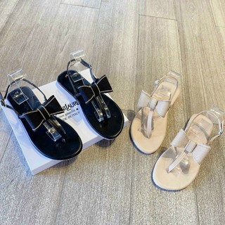 Sandal bệt đế bằng xỏ ngón nơ vài - Sandal đế bằng xỏ ngón Chile