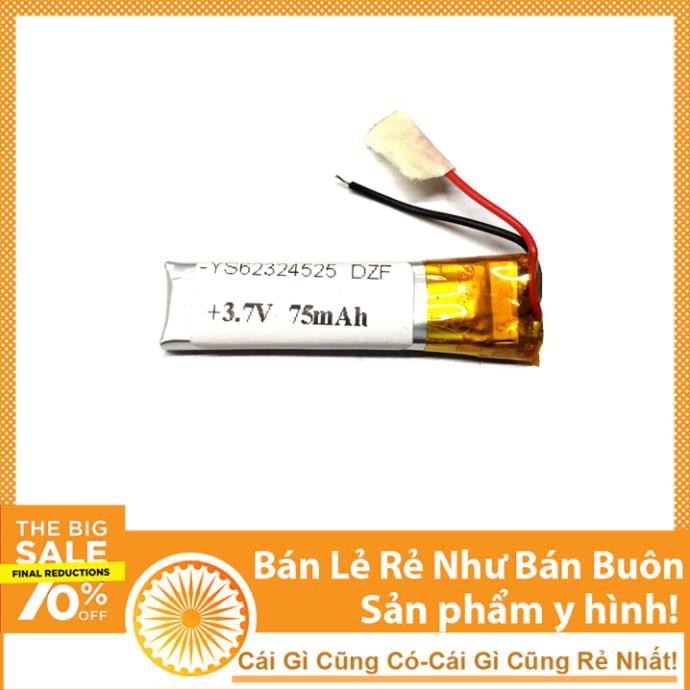 Pin Lipo 3.7VDC 75mAh ( Pin Máy Nghe Nhạc Mp3 Mp4 )