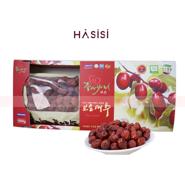 Táo Đỏ Sấy Khô Hàn Quốc Boeun Jujube (Hộp 1kg)