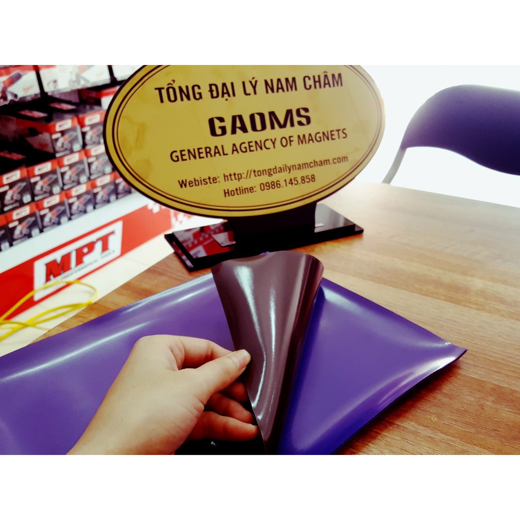 Nam châm dẻo A4 màu Tím