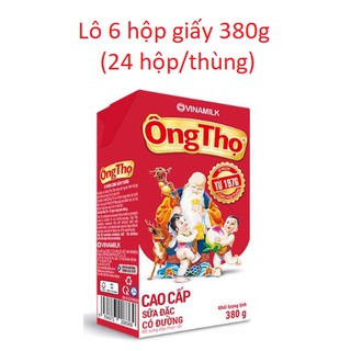 Lô 6 sữa đặc có đường Ông thọ đỏ - Hộp Giấy/Hộp thiếc 380g