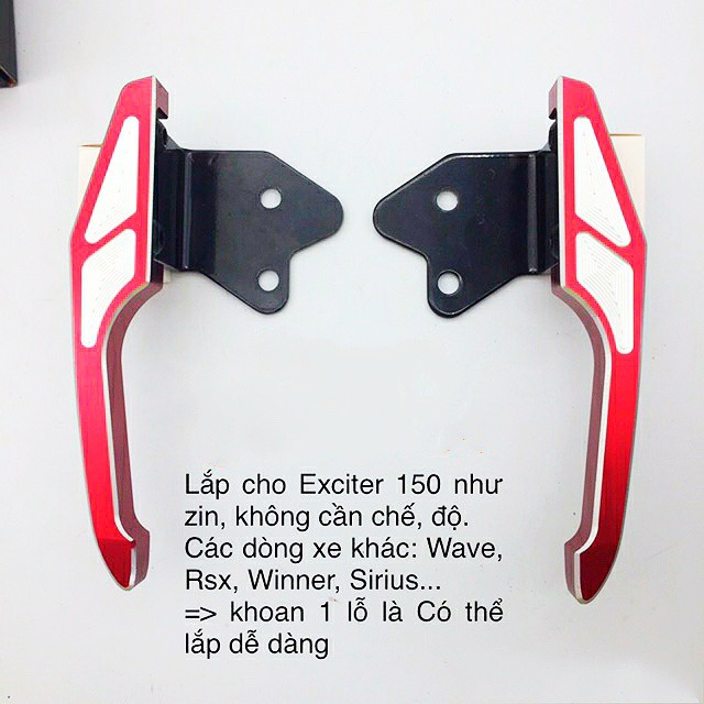 Tay dắt cảng sau nhôm CNC xe máy Wave, Exciter, Winner...