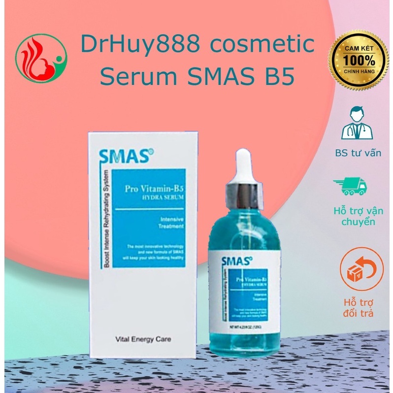 [CHÍNH HÃNG] SMAS Pro Vitamin B5 Hydra Serum 120g, SMAS Ha Plus HYALURONIC ACID PREMIUM AMPOULE 100ml Cấp Ẩm,Phục Hồi Da