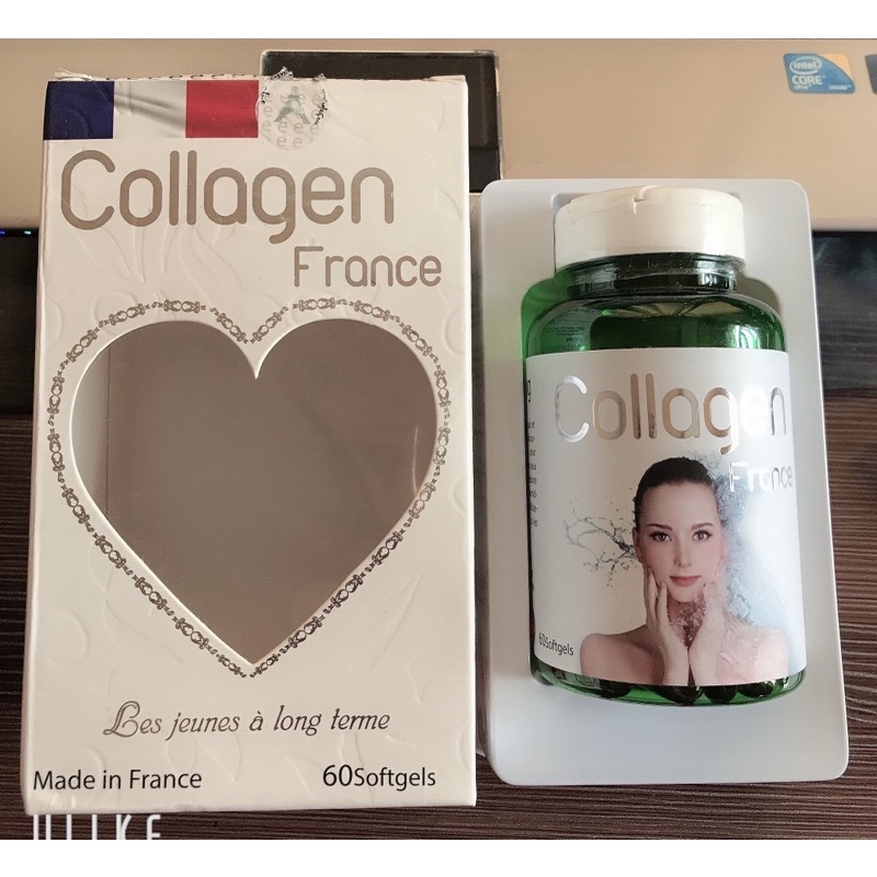 COLLAGEN France 3600 mg - Hộp 60 viên - Viên uống làm đẹp, trẻ hóa da giúp tóc móng chắc khỏe