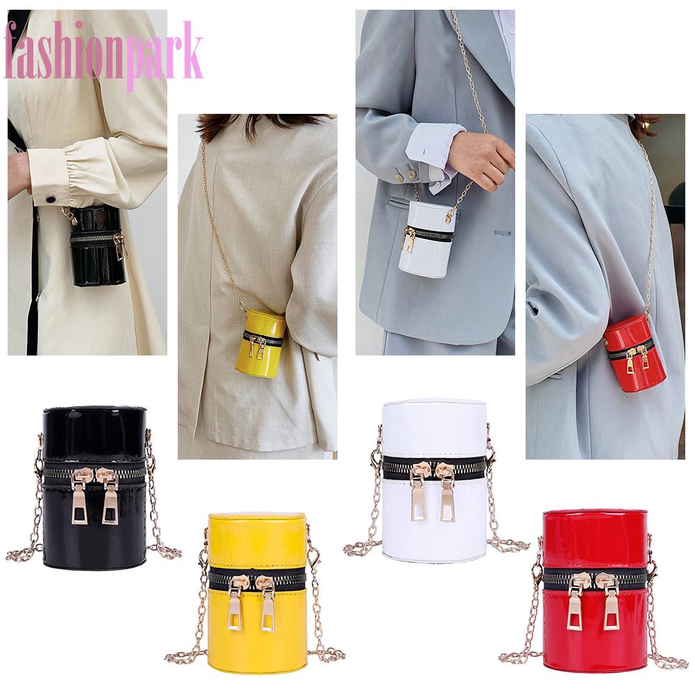 Túi đeo chéo hình trụ vải da pu cao cấp | BigBuy360 - bigbuy360.vn