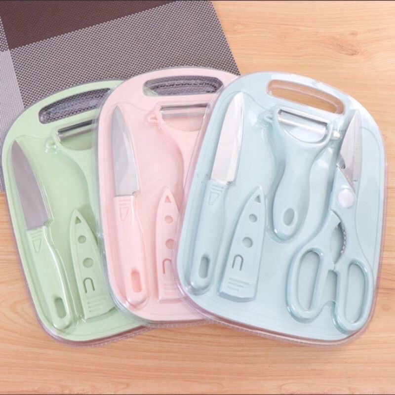 Bộ dao thớt mini 4 chi tiết