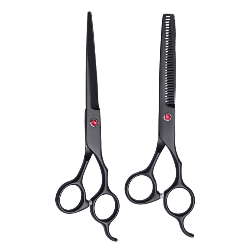7 Inch Kéo Cắt Tóc Và Tỉa Tóc Thép Không Gỉ Mạ titan Cắt Tóc Kéo
