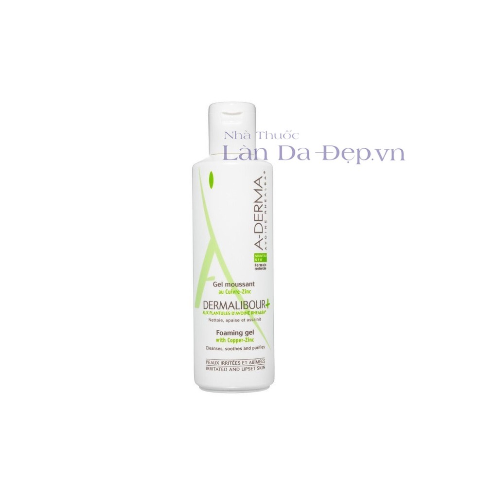 A-DERMA DERMALIBOUR+ FOAMING GEL - GEL LÀM SẠCH , LÀM DỊU DA KÍCH ỨNG (Chính hãng Làn Da Đẹp)