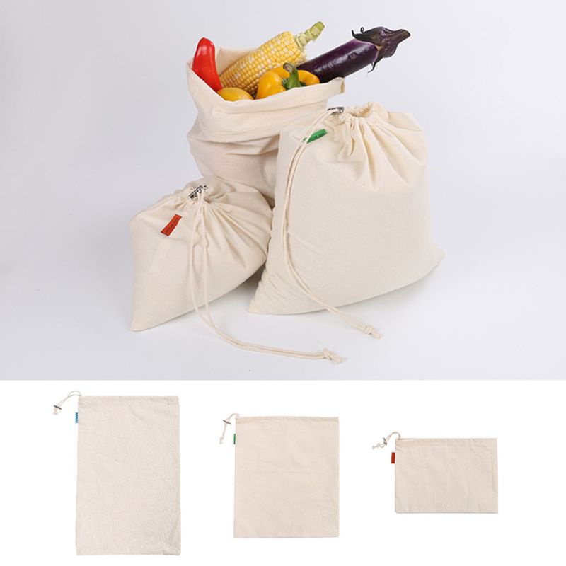 Túi Lưới Mua Sắm Bằng Cotton Có Thể Tái Sử Dụng