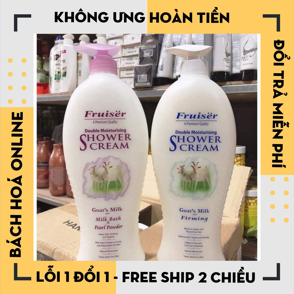 [Hàng Loại 1] Sữa tắm dưỡng da sữa dê Fruiser UV White 1000ml