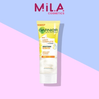 Sữa rửa mặt tạo bọt sáng da garnier whip foam 100ml, light complete vitamin c whip foam