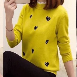 ÁO LEN HỌA TIẾT HÌNH TRÁI TIM
