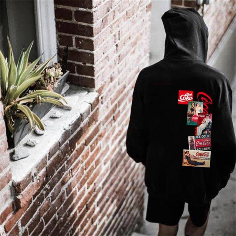 Áo Khoác Hoodie In Hình Coca Cola Thời Trang Hong Kong Cá Tính