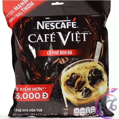 Nescafe Cà phê đen đá bịch 37 gói x 16g (592g) - Nescafe Việt, cafe việt đen đá hòa tan date mới