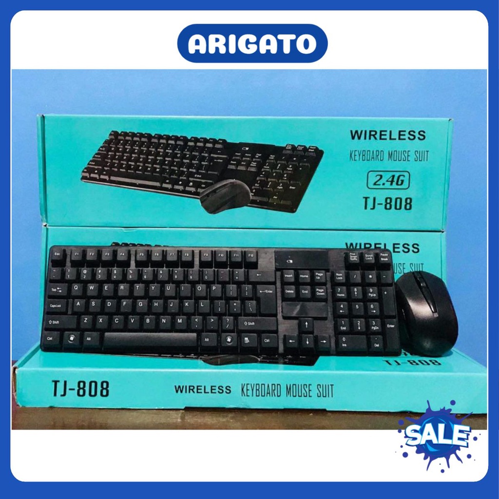 Bộ phím chuột văn phòng không dây Gnet KM210 TJ 808 phím chuột mini G1000 bền bỉ thuận tiện  ARIGATO