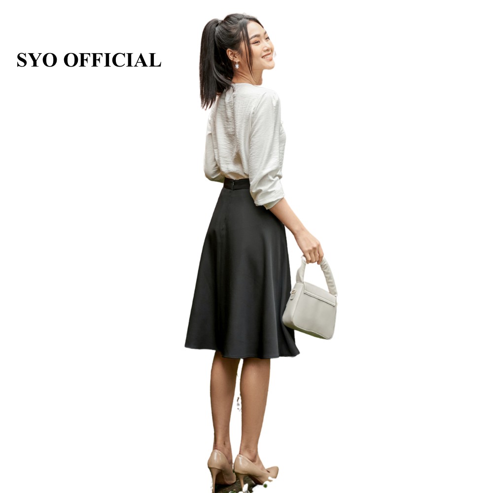 Áo sơ mi trang trí bấu mí SYO A5820045