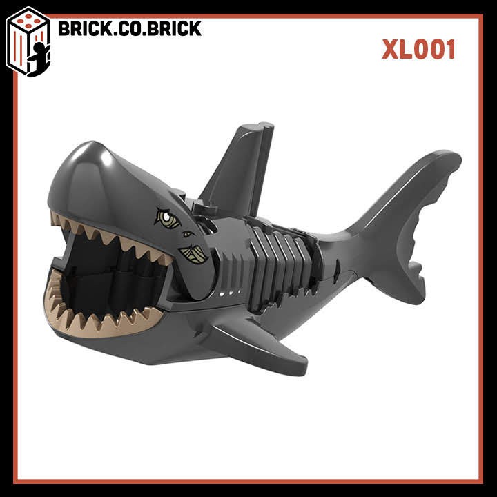 Đồ chơi Lắp ráp Minifigure Động vật &amp; Thú Hoang Dã Mô hình Sáng tạo Animal Cá mập Lego Shark XL001