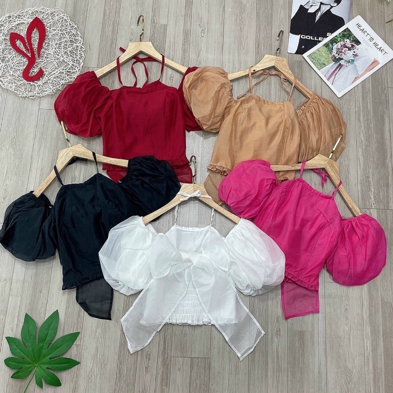 Áo voan cổ yếm ☘️☘️☘️SL alohashop91