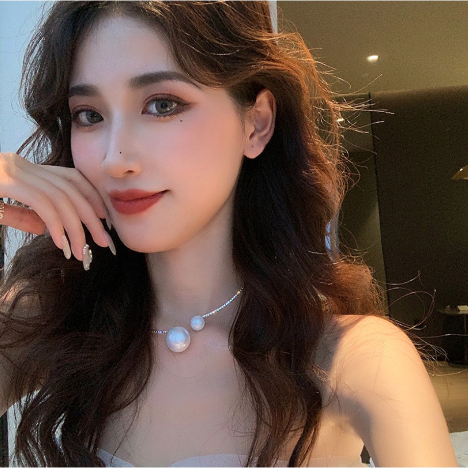 Vòng cổ nữ dạng kiềng đính đá cao cấp mẫu mới