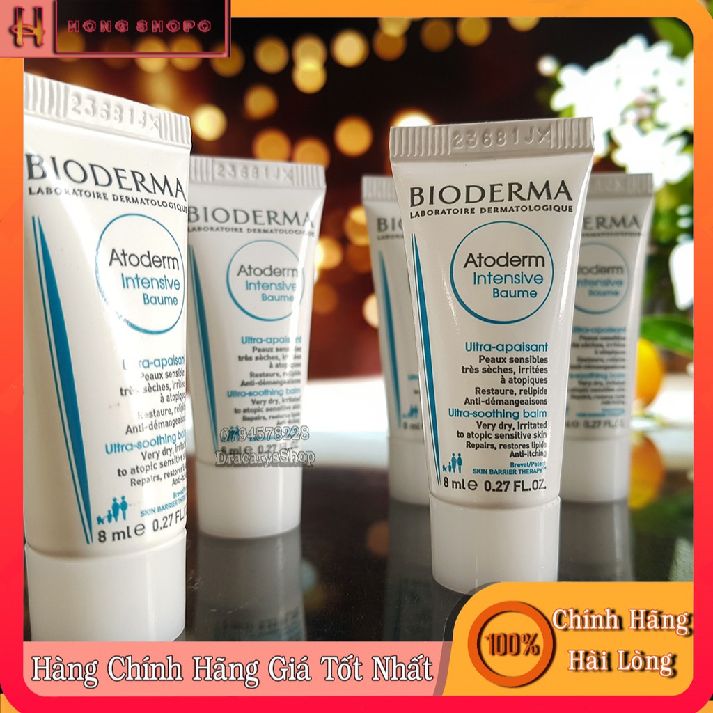 Kem dưỡng ẩm chuyên sâu cho da rất khô và da cơ địa Bioderma Atoderm Intensive Baume NAOS 8ml