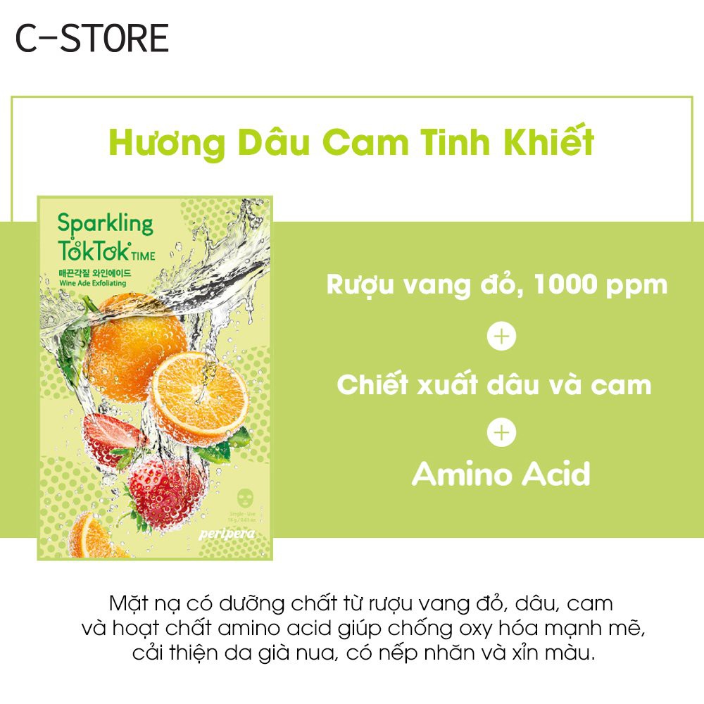 Mặt nạ giấy Peripera Sparkling Toktok Time Mask Sheet 18g - CSTOREVN