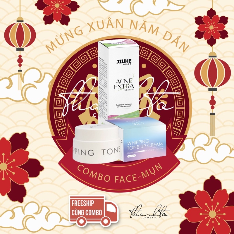 COMBO SERUM JIUHE MỤN ACNE EXTRA VÀ KEM FACE JIUHE THANH TÔ (CHÍNH HÃNG 100%)