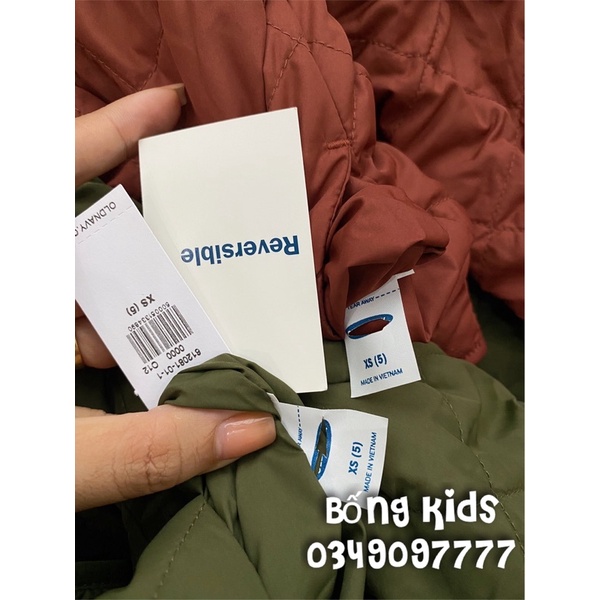 Áo Khoác Trần Trám Bé Gái 2 Mặt Lông Cừu ON