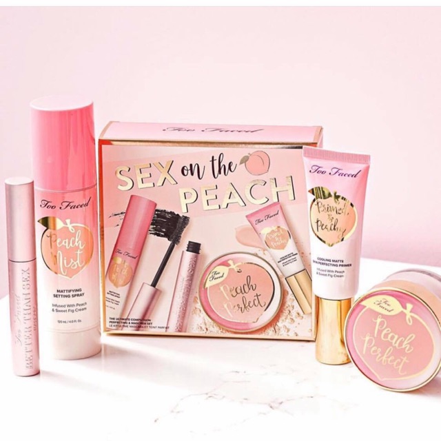( CÓ TÁCH ) BỘ 4 MÓN MAKEUP TOO FACED SEX ON THE PEACH COMPLEXION