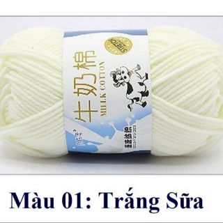 Len Cuộn Đan Móc Khăn Áo Mũ - Milk bò ( 21 - 40 )