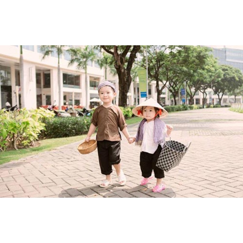 Khăn rằn chụp ảnh cho bé 🌾