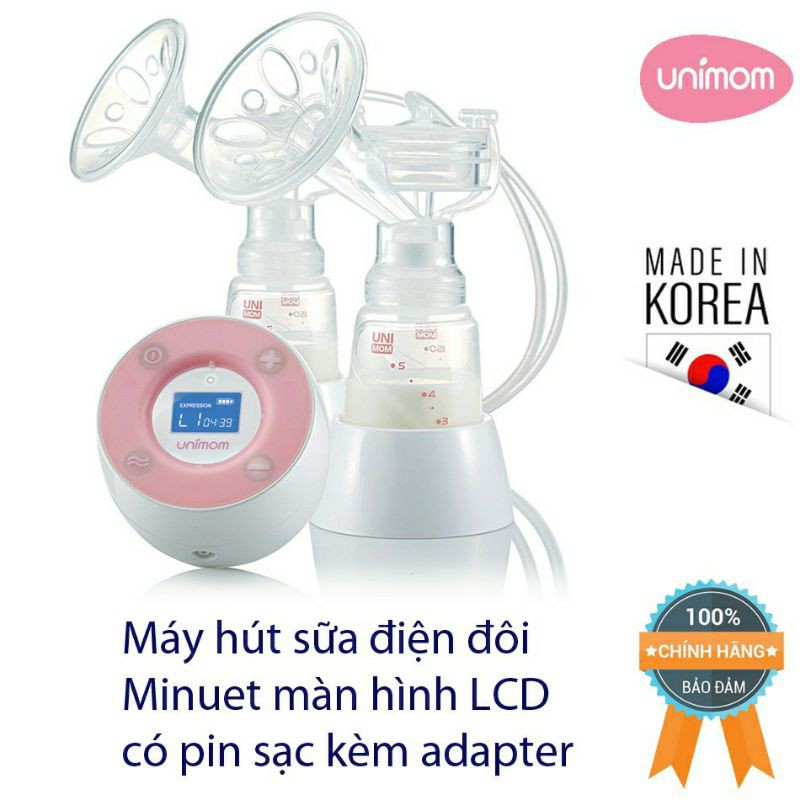 1 Bộ phụ kiện hút sữa Unimom Minuet - Hàn Quốc - thay thế cho Máy hút sữa điện đơn Đôi