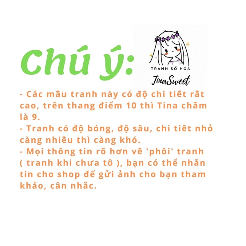 Tranh tô màu theo số TinaSweet 🌈 Hoa Mini Mới 🌈 Size 20x20cm - Decor đơn giản
