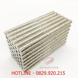 nam châm viên kích thước phi 10mm dày 5mm mạ nikel