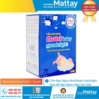 Cốm Ngủ Ngon Nutribaby Goodnight - Hô trợ cải thiện tình trạng khó ngủ và tỉnh giấc giữa đêm quấy khóc ở trẻ.