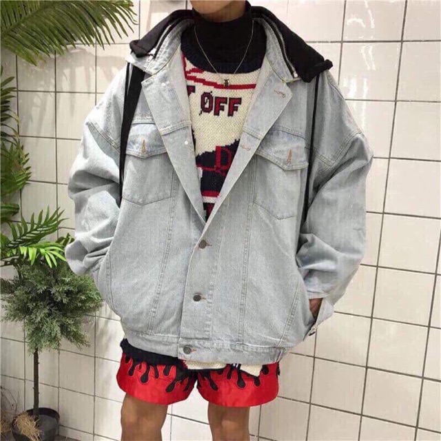 Jacket Jeans khoác nón