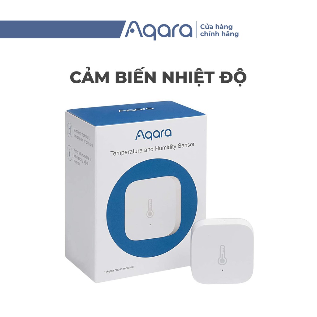 Cảm biến Nhiệt độ và Độ ẩm Aqara Temperature and Humidity Sensor WSDCGQ11LM - Hub is requied - BH Chính Hãng 12 Tháng