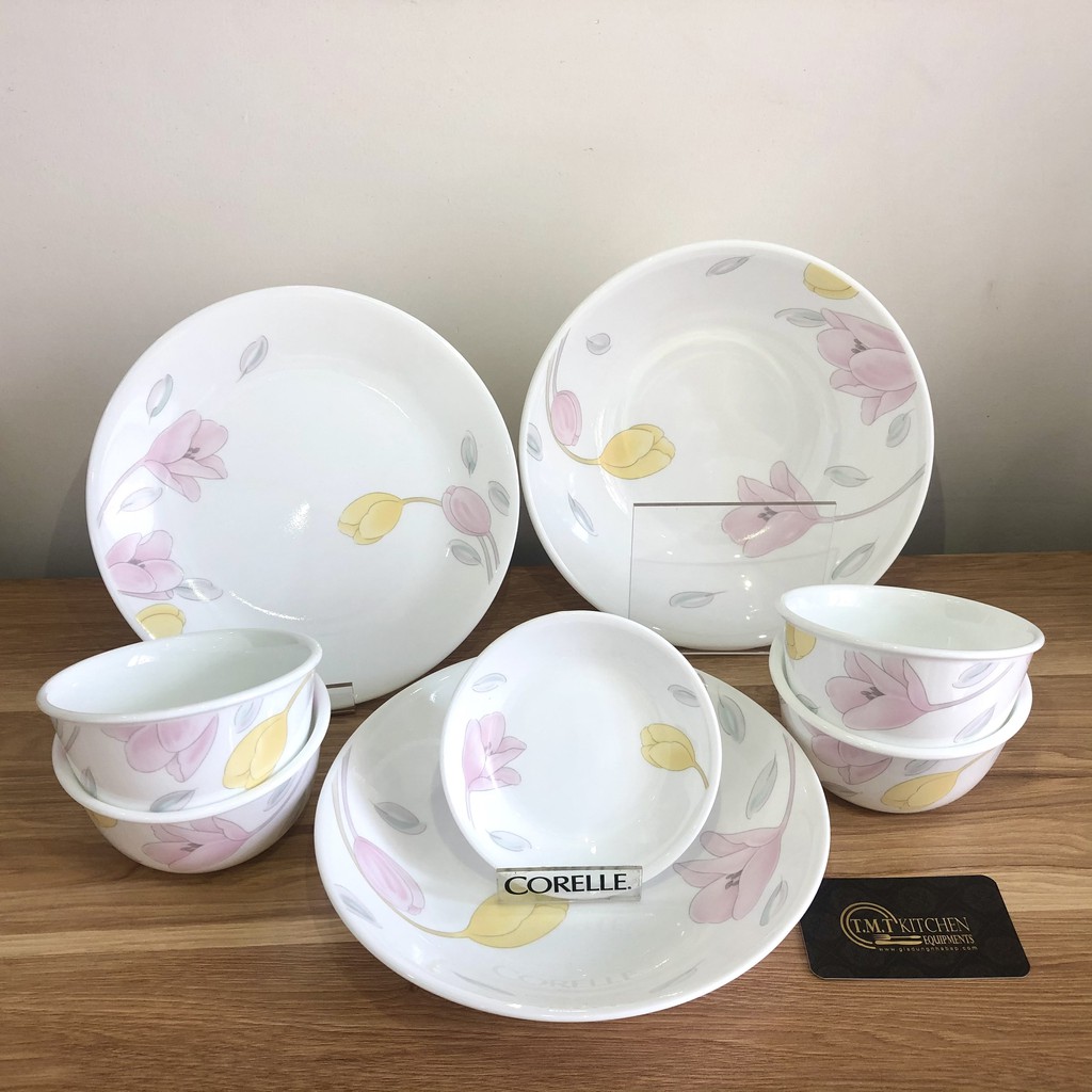 Corelle by USA - Bộ chén dĩa thuỷ tinh Mỹ Corelle Elegant City 8 món 8-EC-LP