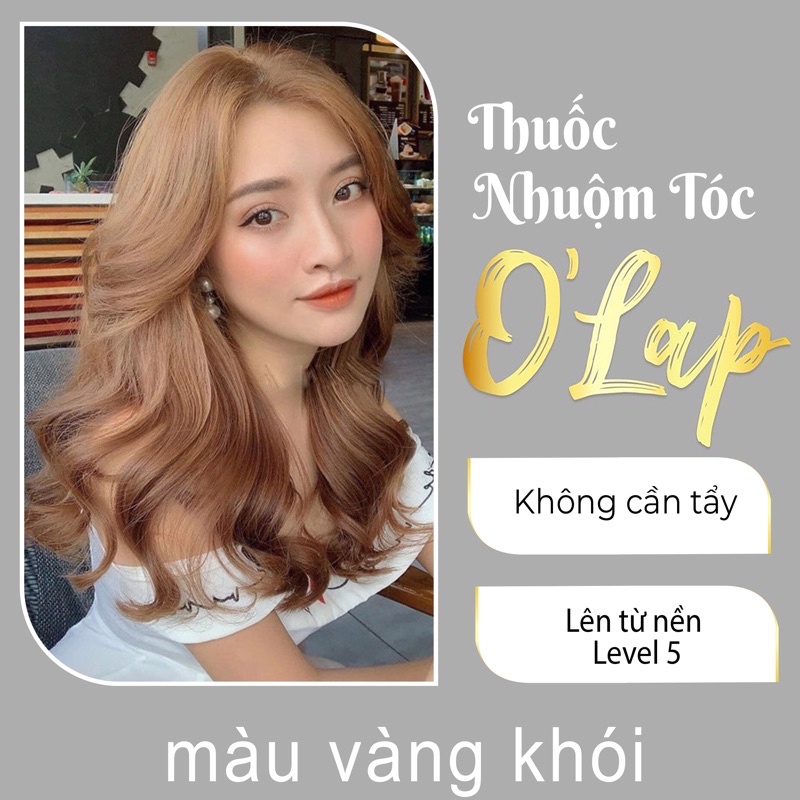 Thuốc nhuộm tóc vàng khói không cần tẩy tại nhà giá rẻ chính hãng OLAP OL34