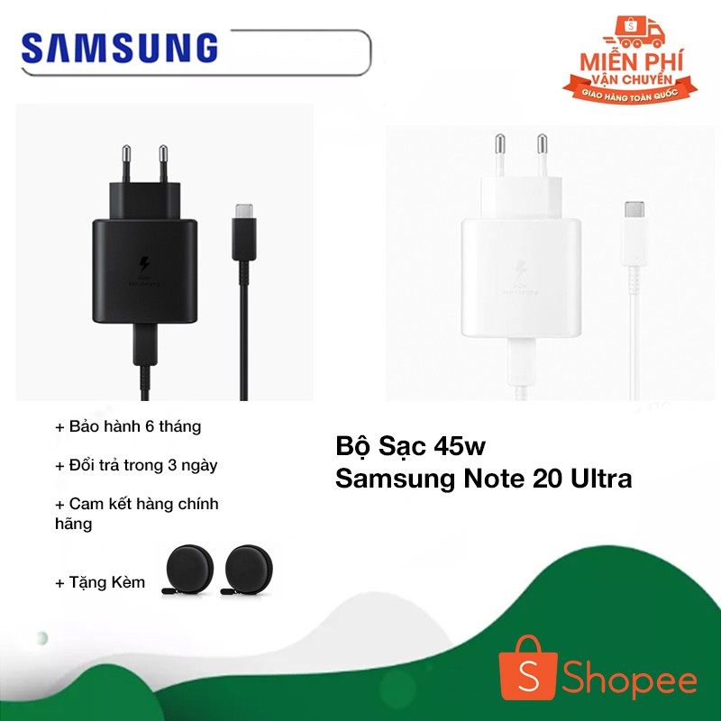 Bộ Sạc Nhanh Samsung 45W Note 10 - Hàng Chính Hãng