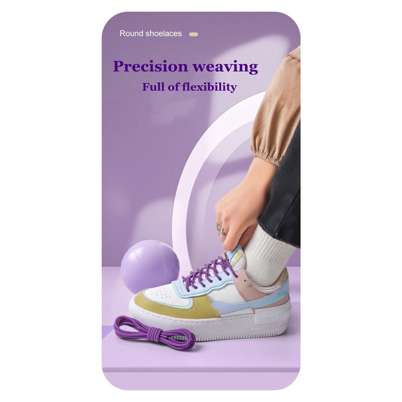 Dây Giày Co Giãn Không Cần Buộc Màu Trắng/Đen