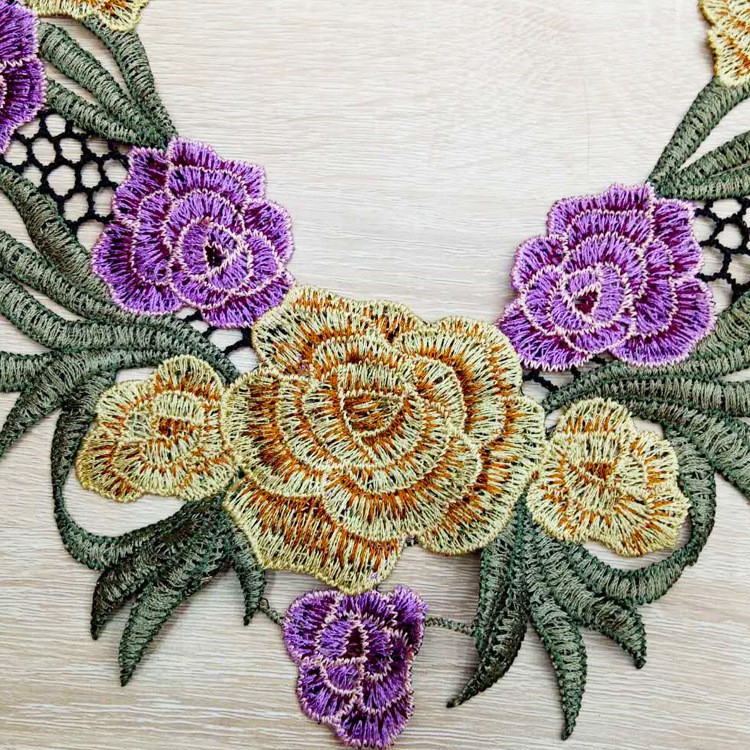 Garment Accessories Computer Embroidery Lace Patch denim Patch Flower