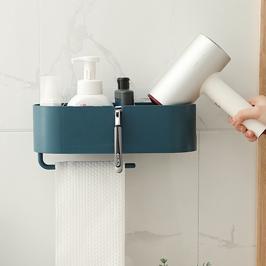 Giá Treo Để Đồ Nhà Tắm Thông Minh Dán Tường, Kệ Treo ĐỂ MÁY SẤY Tóc Phòng Tắm Loại 1 Đa Năng Decor (Nhựa ABS Cao Cấp)
