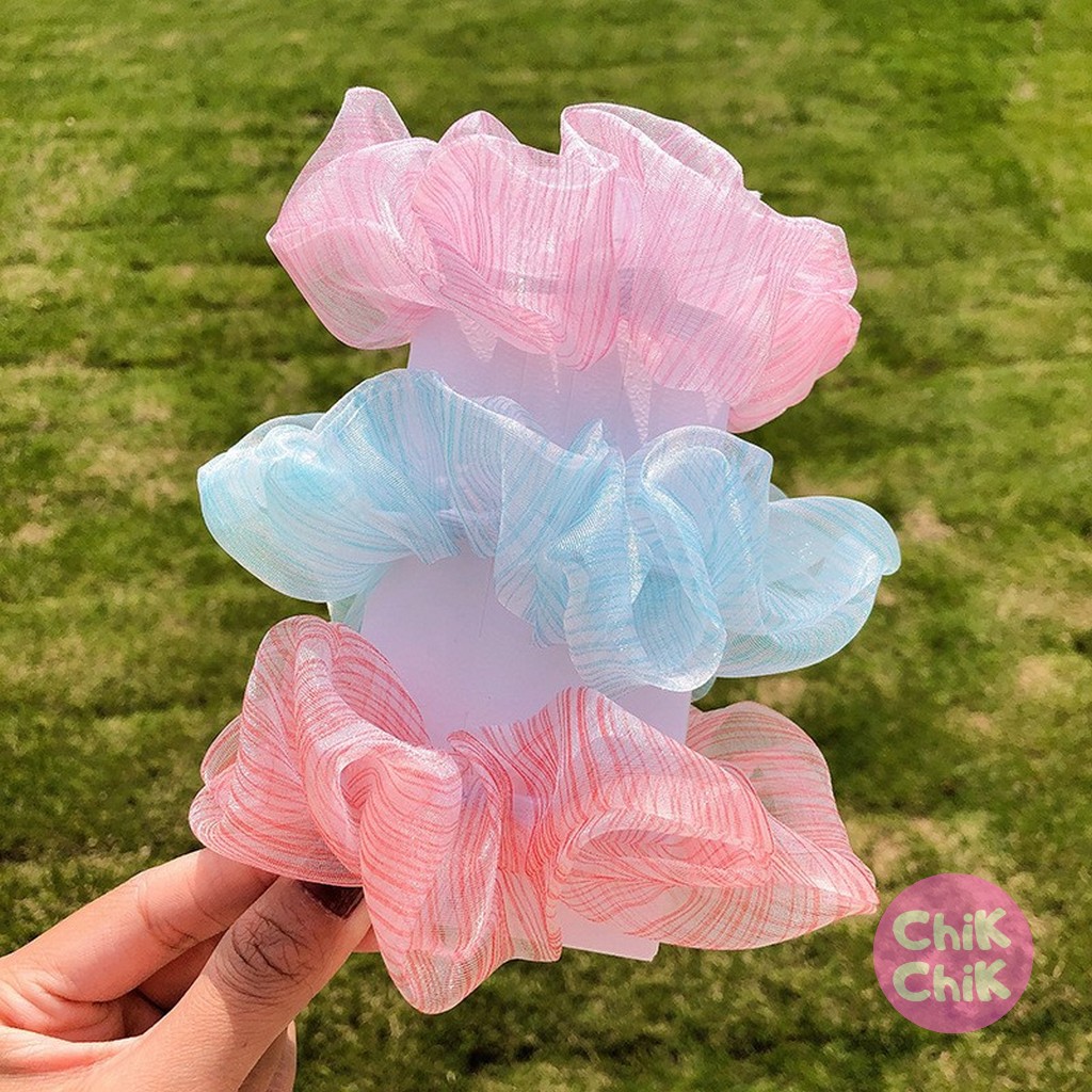 Dây cột tóc vải scrunchies nhiều màu T020