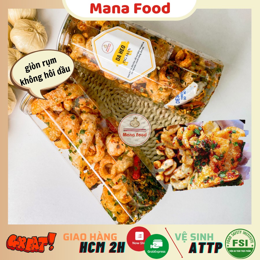 150G Da Heo Mắm Hành Mana Food, da heo rong biển, da heo tóp mỡ | Thật Giòn - Thật Béo - Thơm Ngon Đậm Vị