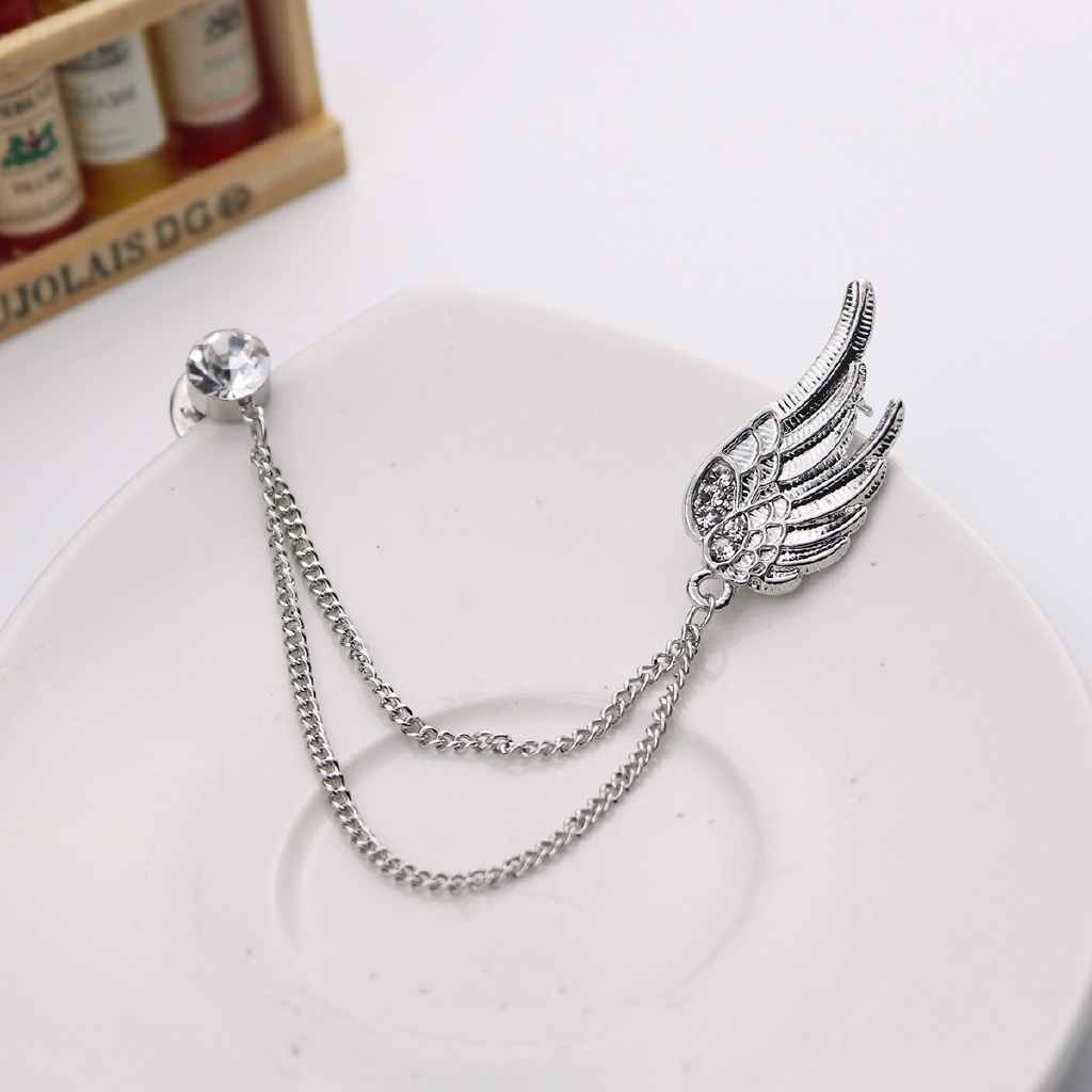 EFAN Ghim Cài Áo Hình Đôi Cánh Đính Đá Nhân Tạo Thời Trang