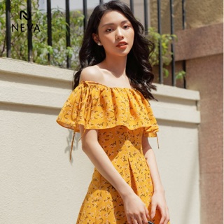 Váy trễ vai vàng size S
