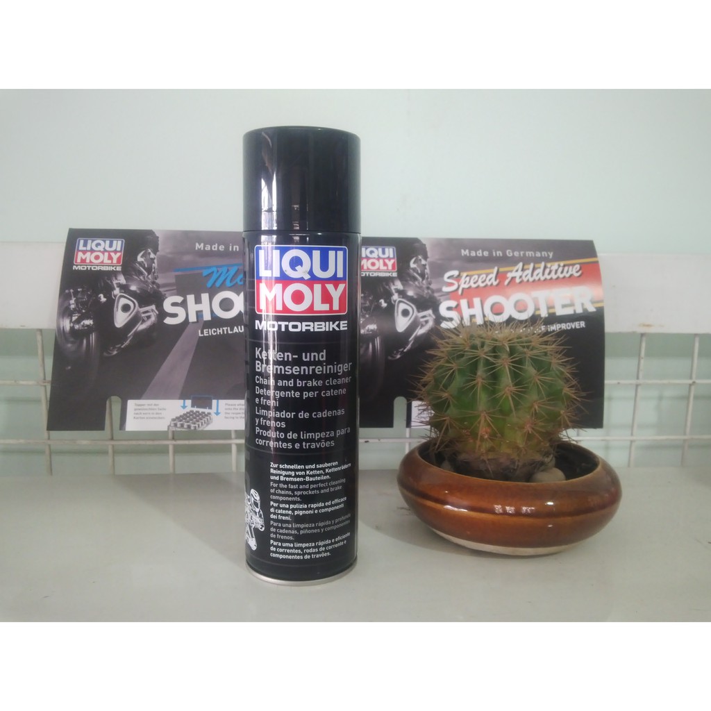 Combo 1 chai xịt sên Liqui Moly Motorbike Chain-Lube, vệ sinh sên Liqui và dung dich Yamaha cacbon