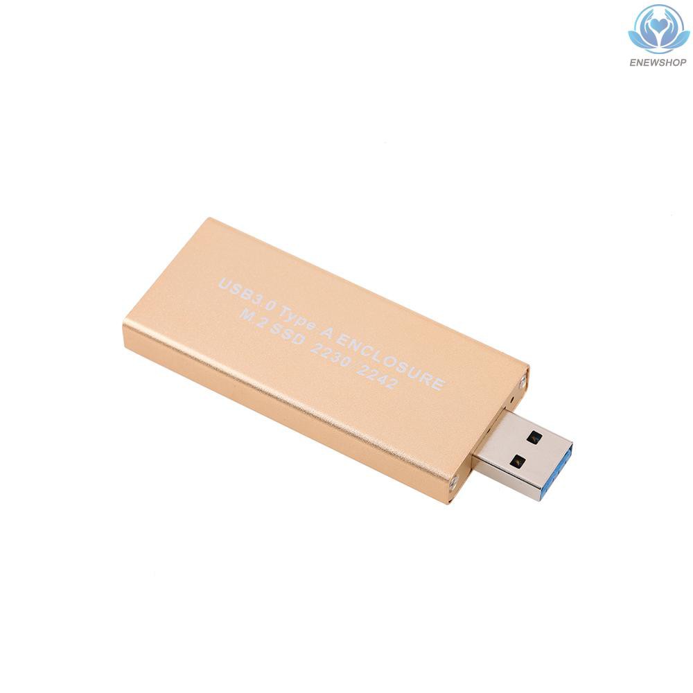 【enew】USB 3.0 to M.2 SSD Enclosure Storage Case for NGFF B Key Hard Disk B+M Key M2 SATA SSD External Box Adapter