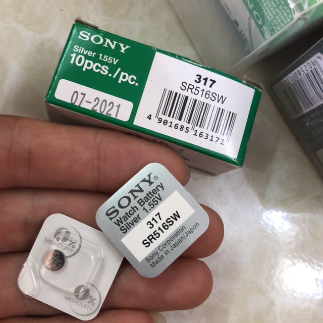 Pin Sony Đồng Hồ Đeo Tay Chính Hãng 1.5V Cao Cấp, Có Khả Năng Trữ Điện Tốt Vỉ 1 Viên